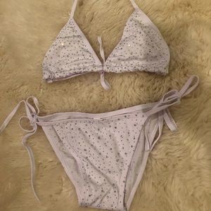 Rhinestone 2 piece bikini